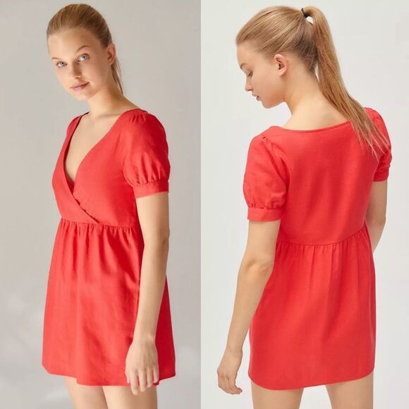 Urban Outfitters Dresses & Skirts - UO Urban Renewal Red Linen Mini Dress